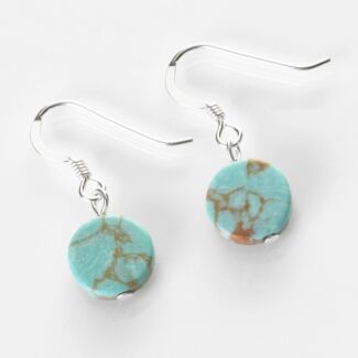 Turquoise Mosaic Coins Earrings