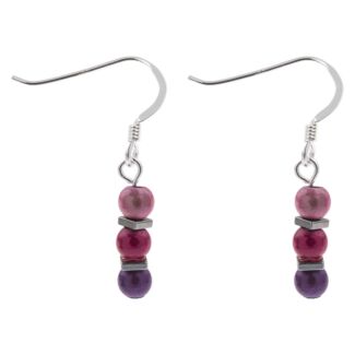 Pinks Miracle & Haematite Earrings