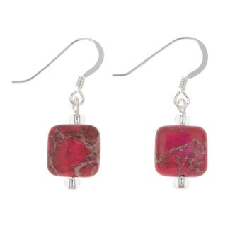 Pink Jasper Pillows Earrings