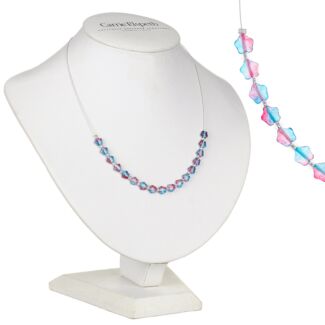 Blue & Pink Twinkles Links Necklace