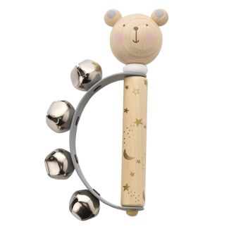 Bambino Wooden Toy Bear Handbell Rattle