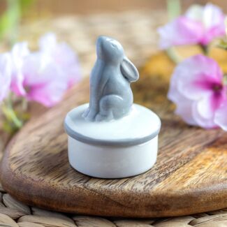 Send With Love Ceramic Stargazing Hare Trinket Pot