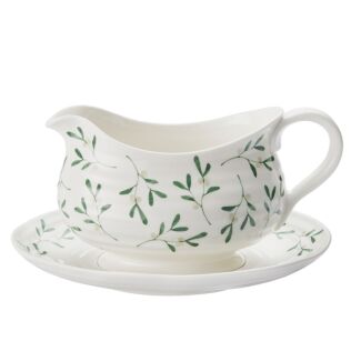 Mistletoe Amor Gravy Boat & Stand