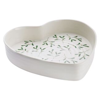 Mistletoe Amor Heart Baking Dish