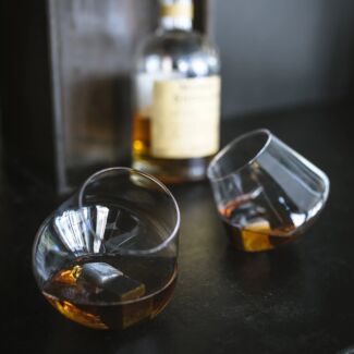 Set of Two Rocking Whisky Glasses