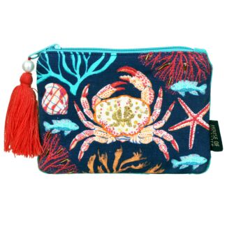 Coral Crab Purse