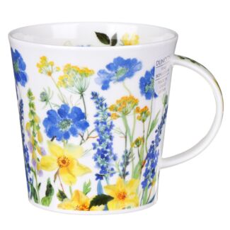 Cottage Border Blue Cairngorm Shape Mug