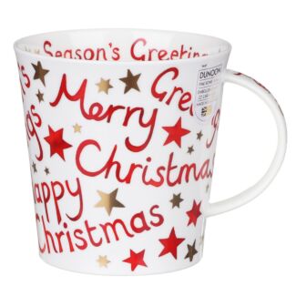 Christmas Greetings Cairngorm Shape Mug