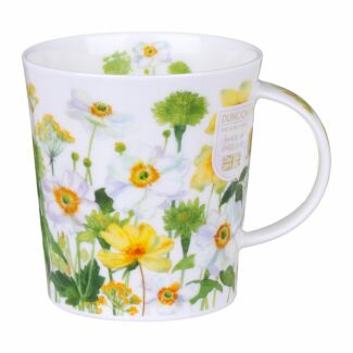 Flower Garden White Lomond Shape Mug