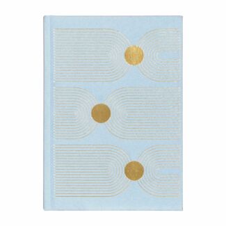 Blue Arch & Dot Cloth Journal with Pocket