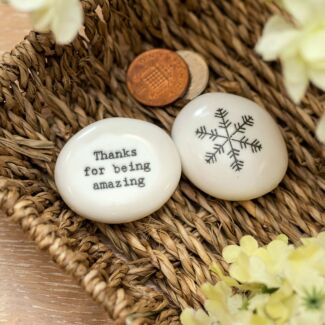 ‘Thanks for Being Amazing’ Porcelain Pebble