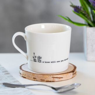 ‘A Brew’ Wobbly Porcelain Boxed Mug