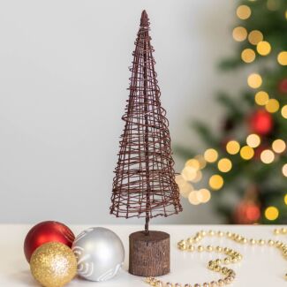 Rusty Wire Cone Christmas Tree