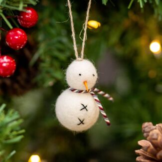 Round Felt Hanging Snowman