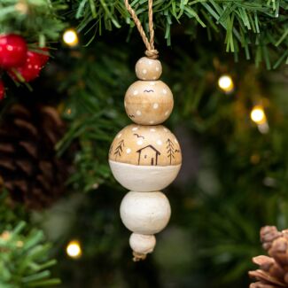 Droplet Houses Wooden Bauble