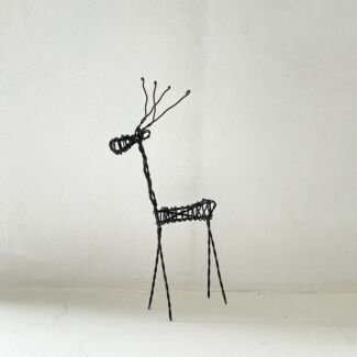 Small Standing Rusty Wire Reindeer