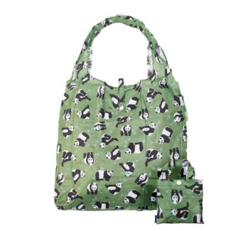 Green Panda Recycled Foldaway Shopper Bag