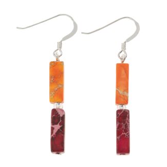 Red/Orange Rainbow Jasper Earrings