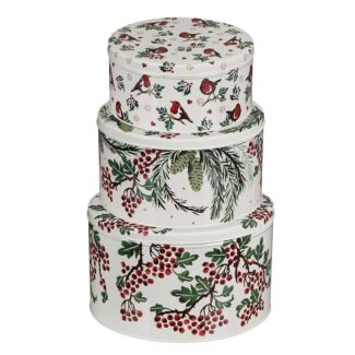 Christmas Set of Three Round Cake Tins