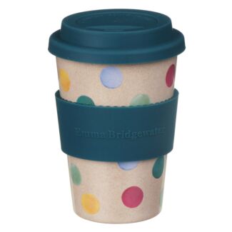 Polka Dot Rice Husk Travel Cup