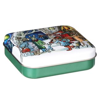 Pocket Tin Winter Scene Green