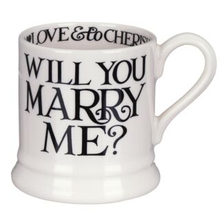 Black Toast Will You Marry Me? Half Pint Mug