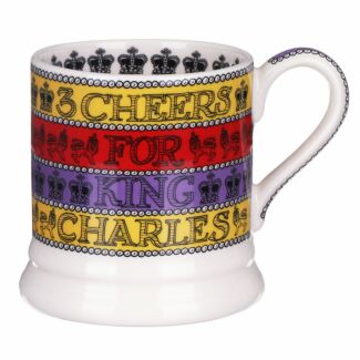 Three Cheers For King Charles III Half Pint Mug