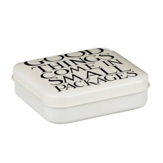 Black Toast Pocket Tin - White