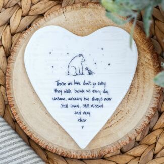 ‘Those We Love Don’t Go Away’ Heart Coaster