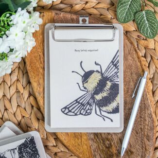 Small Block Print ‘Bee’ Clip Pad