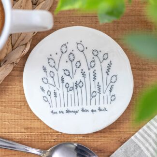 ‘You Are Much Stronger’ Tall Flowers Coaster