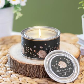 Meadow Friends Hedgehog Tin Candle