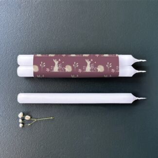 Meadow Friends Rabbit & Hedgehog Wrapped Candles