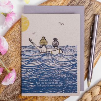 ‘Embrace The Waves’ Swimmers Greetings Card