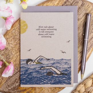 ‘First Rule About Cold Water’ Swimmers Greetings Card