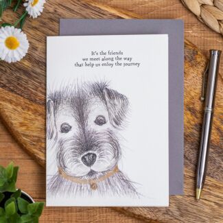 'Friends We Meet Along The Way' Dog Card