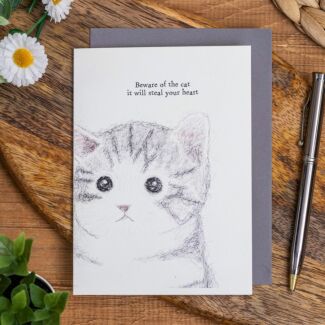 'Beware Of The Cat' Card