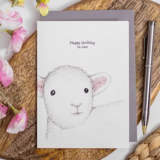 ‘Happy Birthday To Ewe’ Sheep Birthday Card