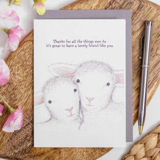 ‘Thanks For All The Things Ewe Do’ Sheep Greetings Card