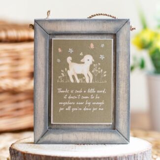 Meadow Friends Lamb Wooden Sign
