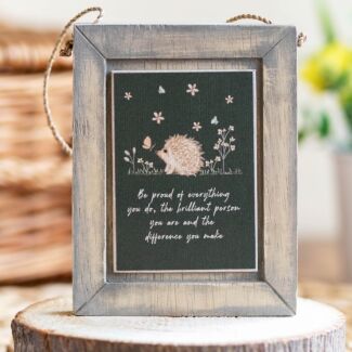 Meadow Friends Hedgehog Wooden Sign