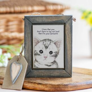 'I’m Your Favourite' Cat Wooden Sign