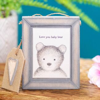 ‘Love You Baby Bear’ Wooden Sign