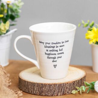 'May Your Troubles Be Less' Porcelain Mug