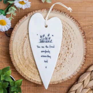 'You Are The Friend' Wobbly Long Heart