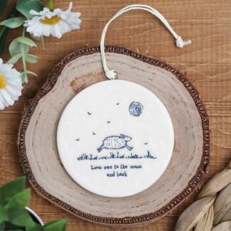 'Love Ewe To The Moon' Sheep Hanger
