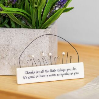 ‘Thanks For The Little Things’ Mum Porcelain Hanging Scene