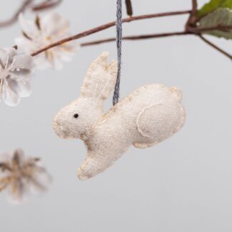 Hanging Felt Cream Rabbit