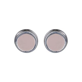 Putty Round Silver Stud Earrings