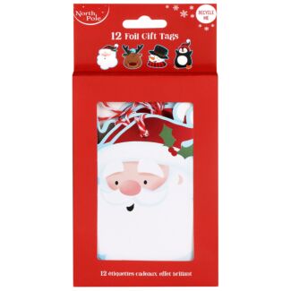 Pack of 12 Christmas Character Gift Tags